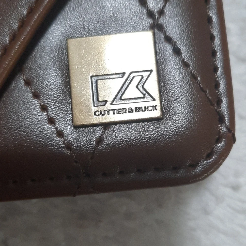 Corteva Brown Leather Portfolio